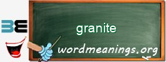 WordMeaning blackboard for granite